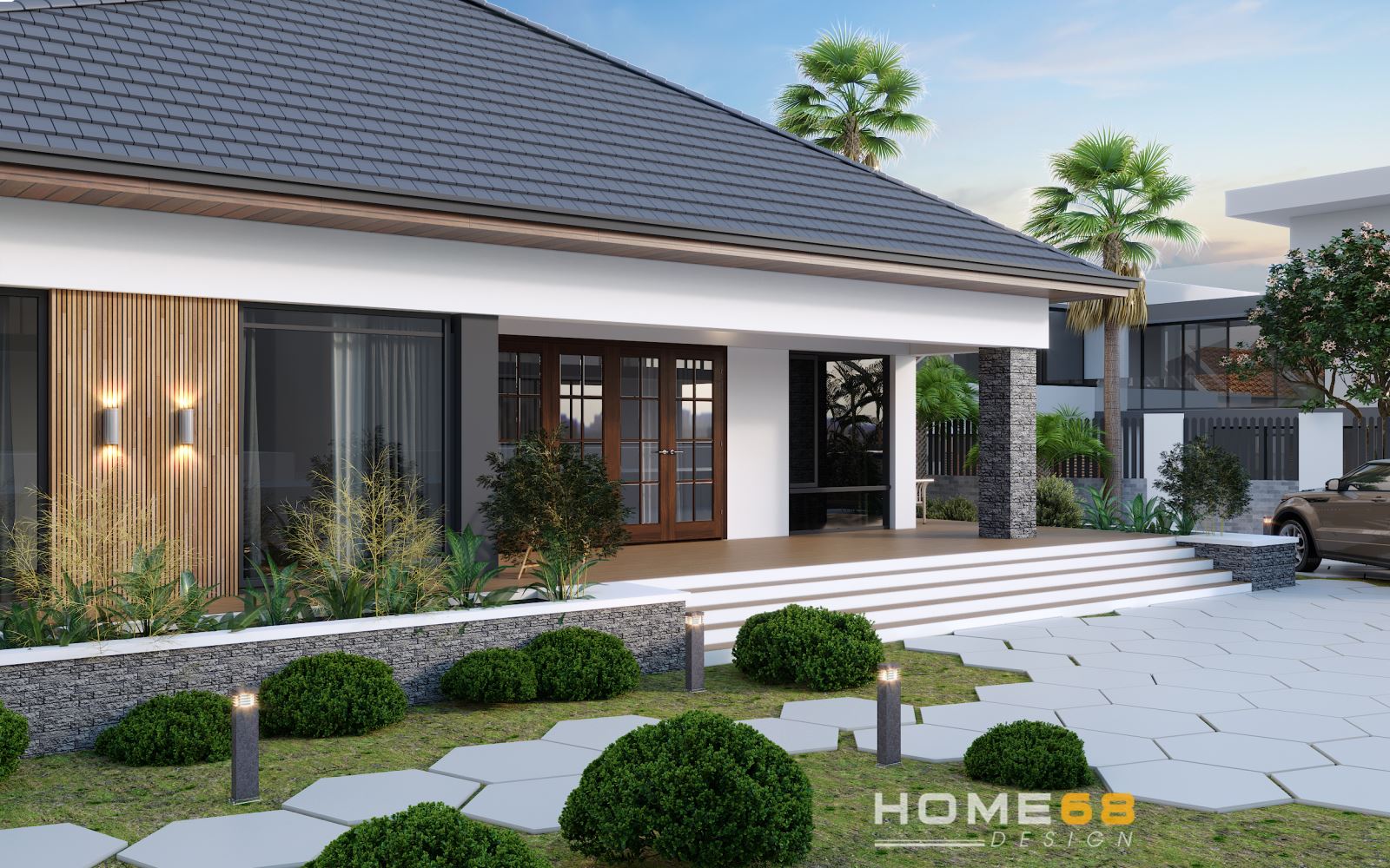 Thiết kế kiến trúc nhà mái thái đẹp, thu hút - CĐT chị Diệp