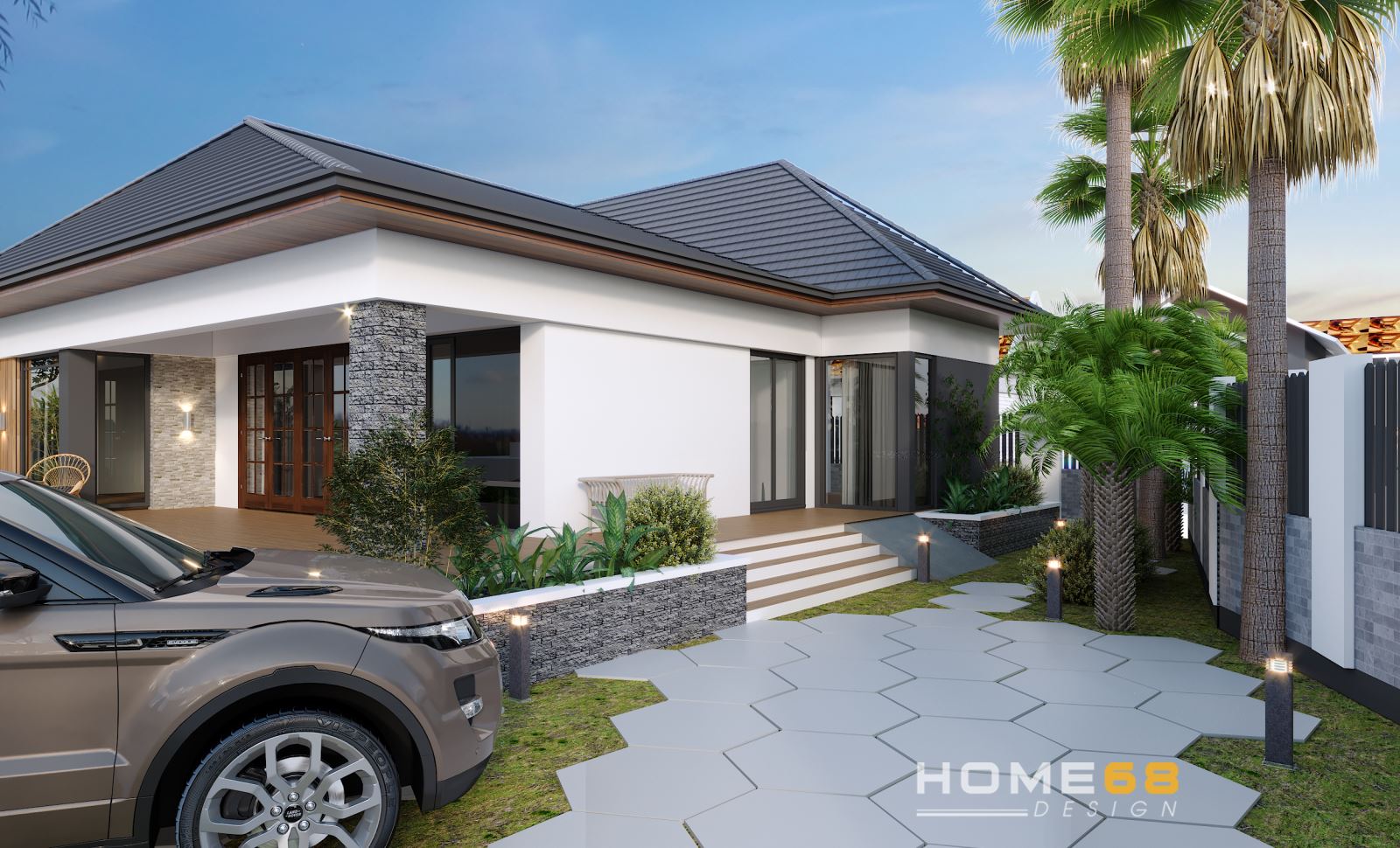 Mẫu kiến trúc nhà mái thái đẹp, tinh tế - HOME68
