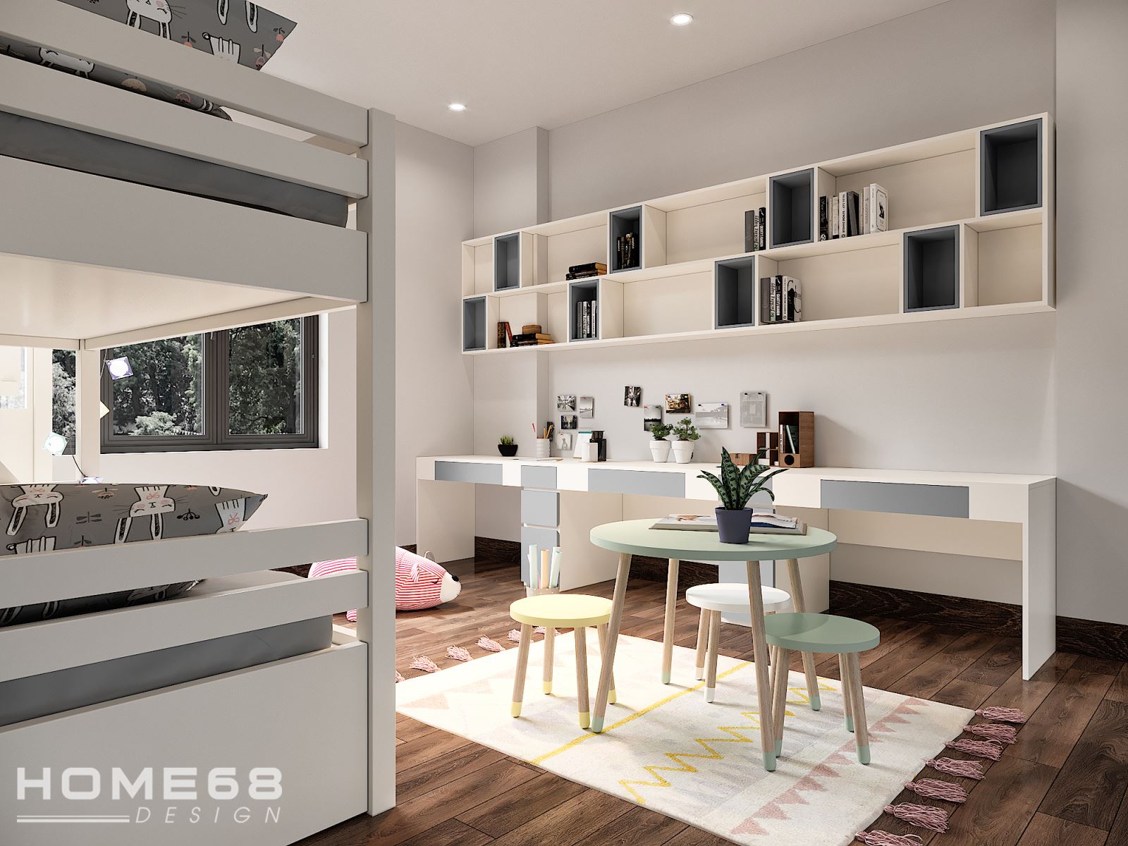 Góc học tập xinh xắn, đáng yêu 