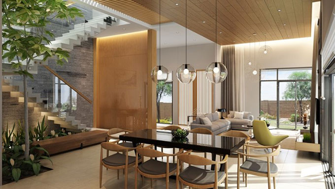  Không xây cửa đối diện với cầu thang, cột nhà