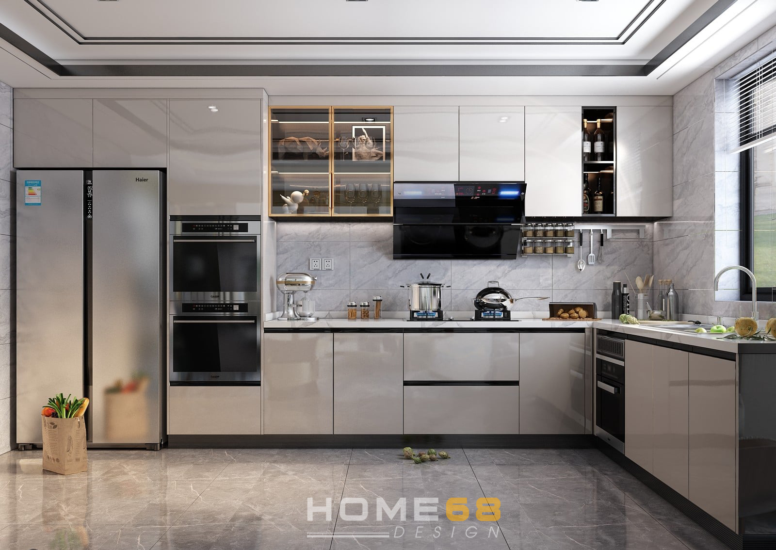 Tủ bếp Acrylic đa dạng màu sắc lựa chọn- HOME68