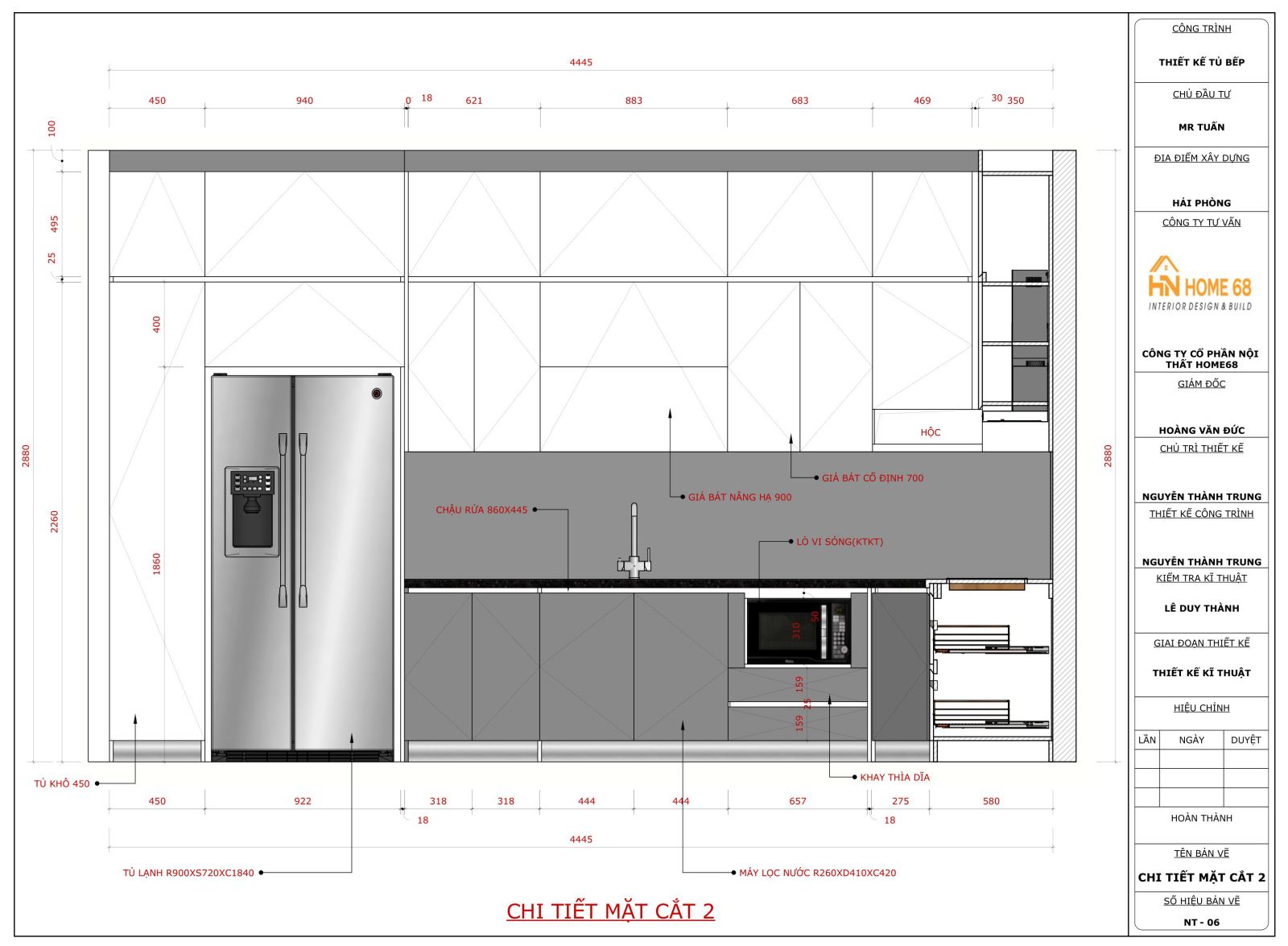 Tủ bếp nhựa Picomat thiết kế hiện đại, tiện nghi cho nhà phố tại Hải Phòng