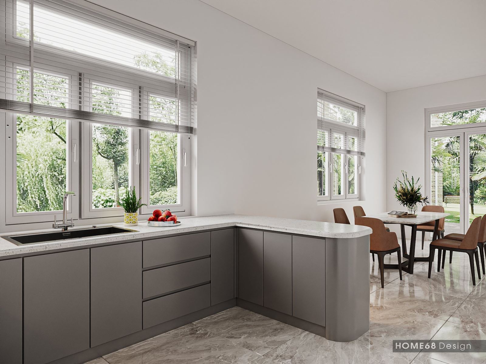 Thiết kế tủ bếp Acrylic đẹp, hiện đại tại Hải Phòng