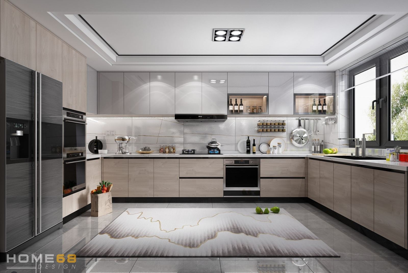 Tủ bếp Laminate tinh tế, hiện đại LAM 03- HOME68