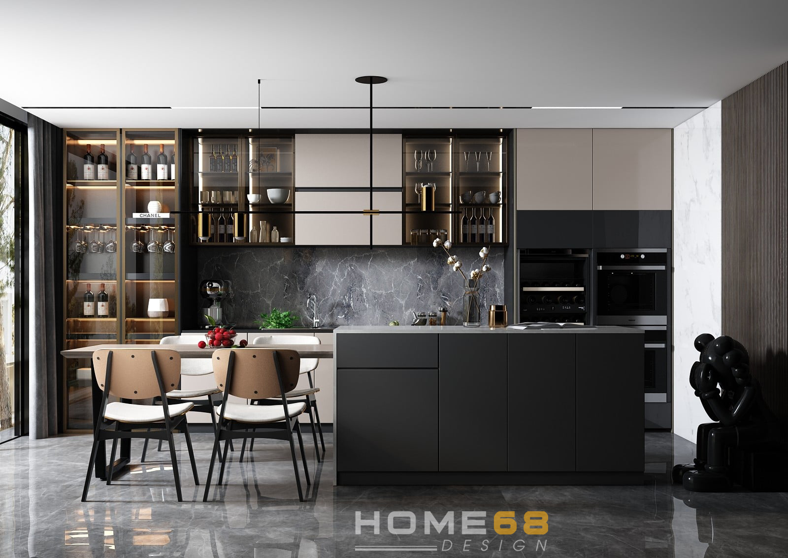 Tủ bếp Laminate sang trọng, đẳng cấp LAM 08