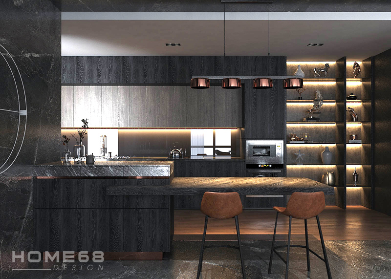 Tủ bếp Laminate nhà anh Hoàng- Dự án Vinhomes Marina Hải Phòng