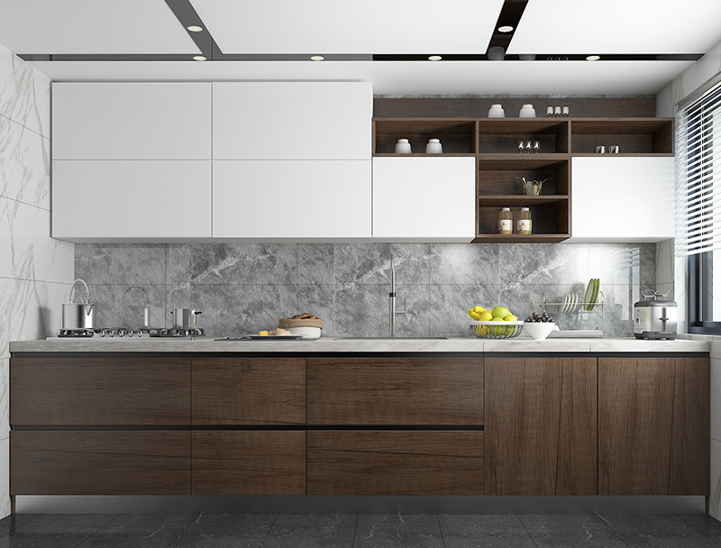 HOME68 thiết kế tủ bếp Laminate chữ I hiện đại, độc đáo