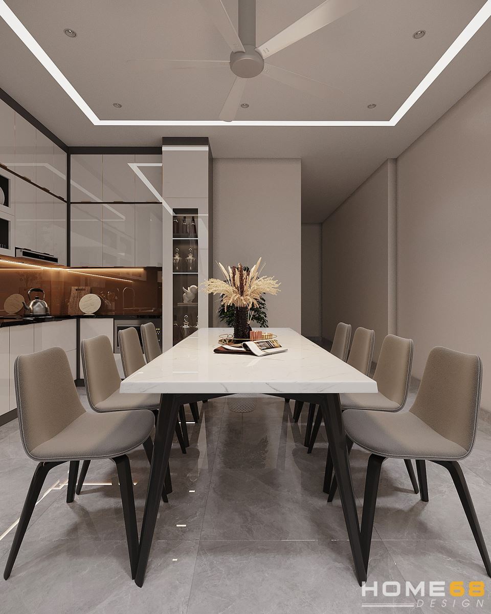 Mẫu tủ bếp nhựa Picomat màu trắng hiện đại, thanh lịch tại HOME68