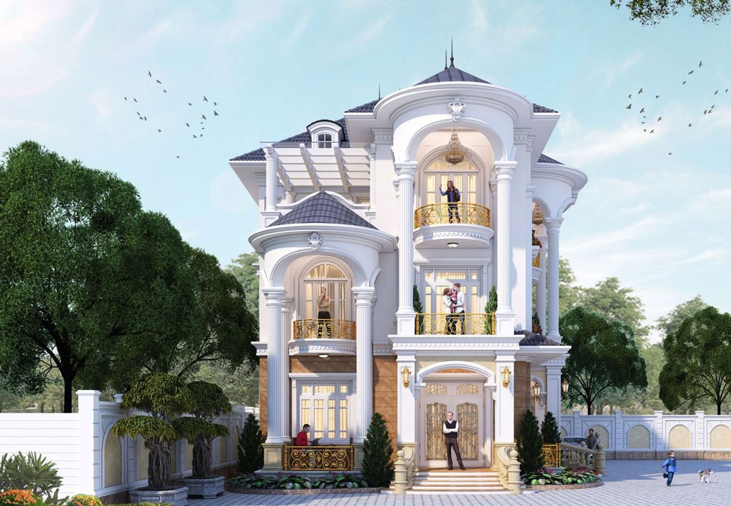 Kiến trúc biệt thự mini tân cổ điển độc đáo, sang trọng- HOME68
