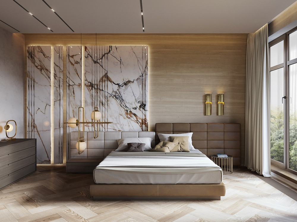 Nâu thường được chọn là tone màu chủ đạo khi thiết kế phòng ngủ cho người mệnh thổ- HOME68