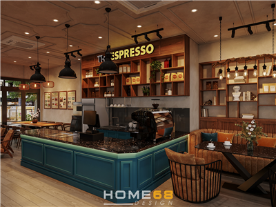 Thiết kế nội thất quán cafe phong cách hiện đại, độc đáo- CĐT anh Tân tại Vinhomes Hải Phòng