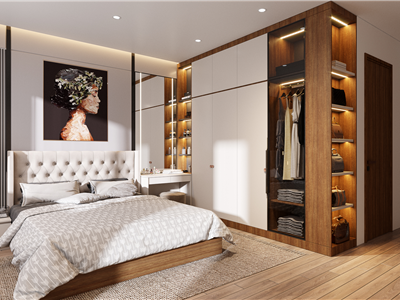 Thiết kế nội thất phòng ngủ đẹp, hiện đại cho nhà chị Hường tại Kiến An, Hải Phòng