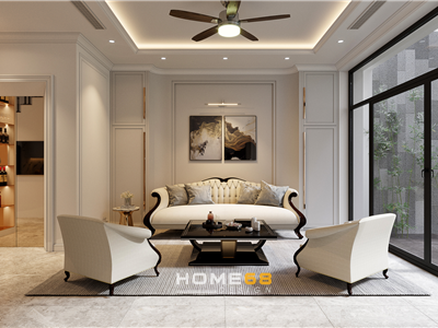 Thiết kế nội thất biệt thự tân cổ điển sang trọng, tinh tế- CĐT chú Vân tại Hoàng Huy Riverside Hải Phòng