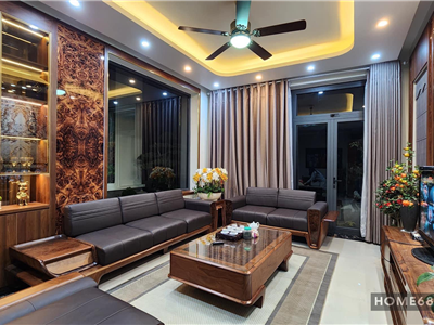 Công trình thi công thực tế phòng khách đồng gia đẹp, ấn tượng tại Thủy Nguyên- Hải Phòng
