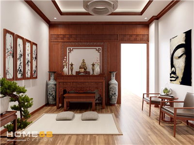 Top những mẫu thiết kế nội thất phòng thờ trang nghiêm, tinh tế 2024