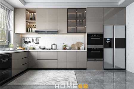 Tủ bếp Acrylic hiện đại, tiện nghi C15