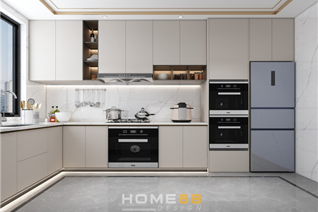 Tủ bếp Acrylic thiết kế trang nhã, tinh tế C17