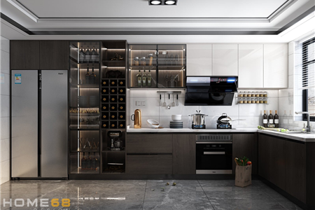 Tủ bếp Laminate sang trọng, ấn tượng LAM 04