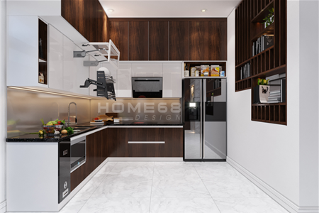 Tủ bếp Laminate nhà anh Sơn- Dự án Phương Lưu, Hải Phòng