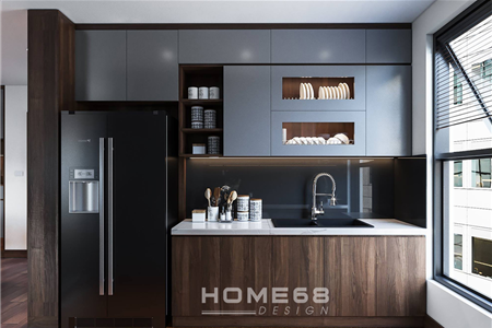 Tủ bếp Laminate nhà chị Chi- Dự án Chung cư Hoàng Huy, Hải Phòng