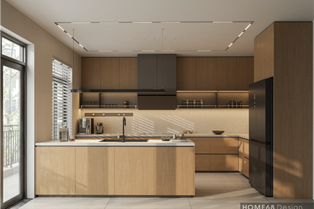 Tủ bếp inox cánh Laminate tại Vũ Yên, Hải Phòng - CĐT Chị Hằng