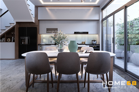 Tủ bếp Acrylic tinh tế nhà anh Nam tại Tô Hiệu, Hải Phòng
