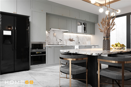 Tủ bếp Laminate nhà chị Hường- Dự án tại Quán Nam, Hải Phòng